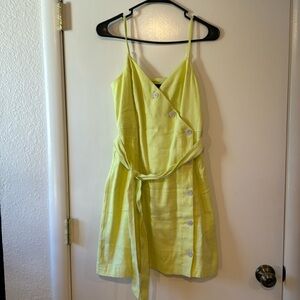 Banana republic neon yellow mini dress